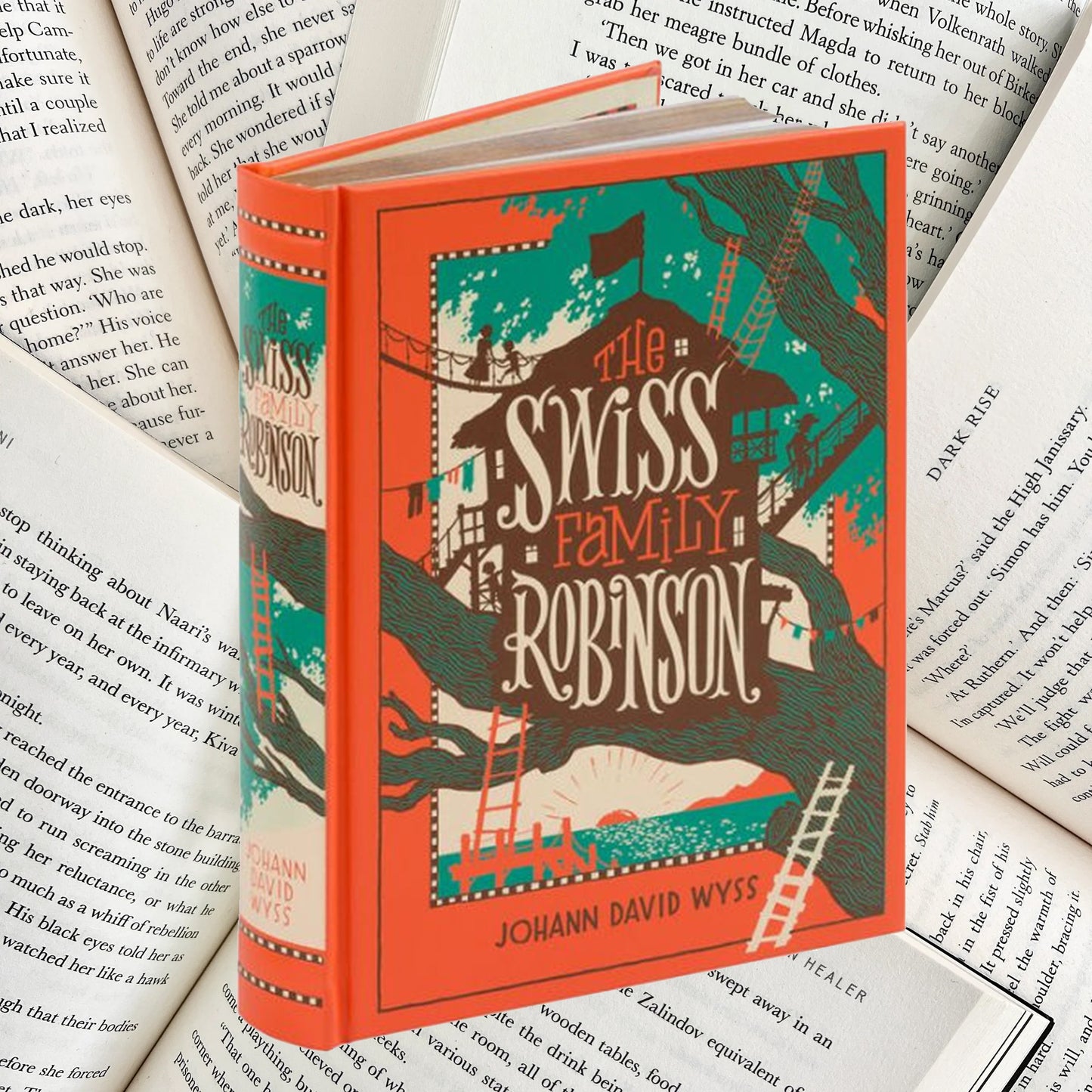 The Swiss Family Robinson By Johann David Wyss LEATHER HARDBACK (SECOND-HAND)