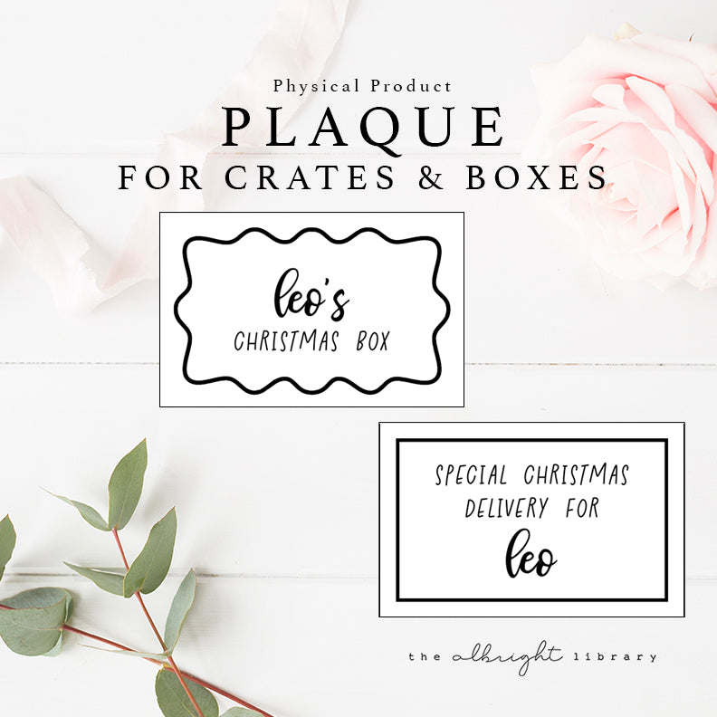 *Custom 3D Printed Box Crate Plaque