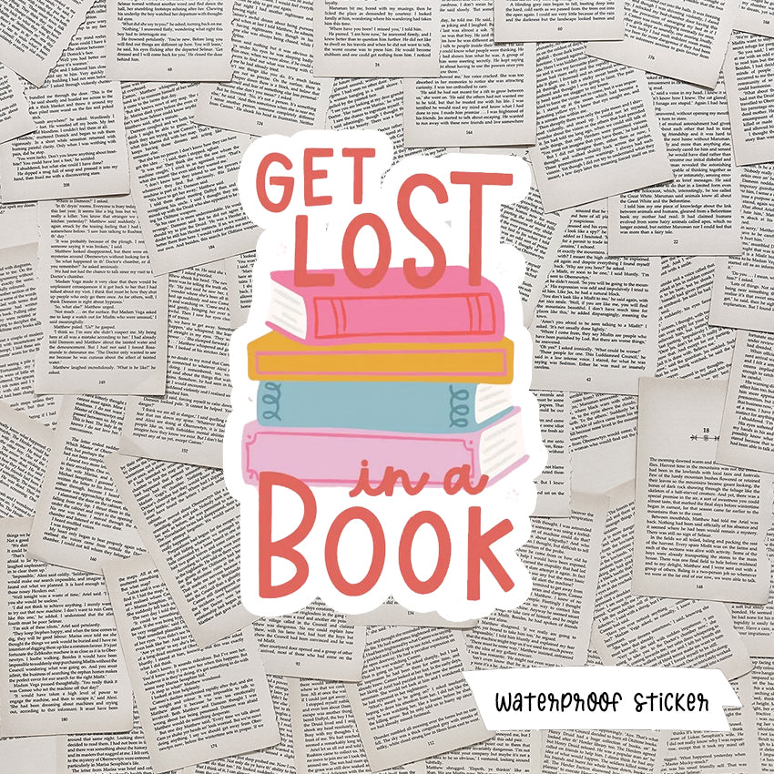 Get Lost In A Book Vinyl Sticker