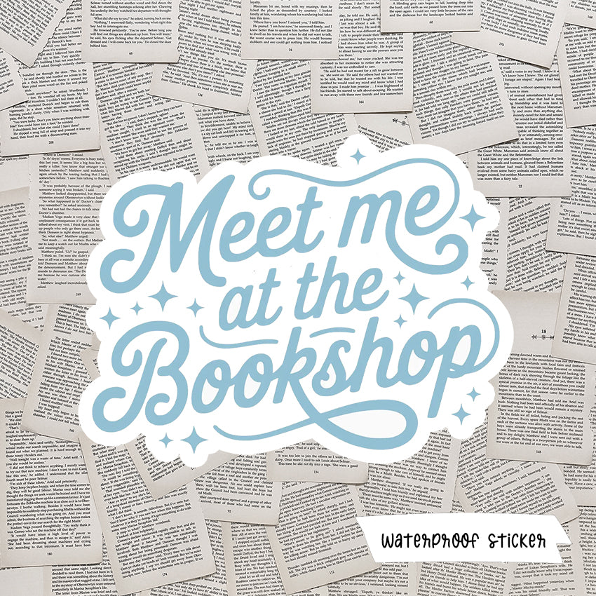 Meet Me At The Bookshop Vinyl Sticker