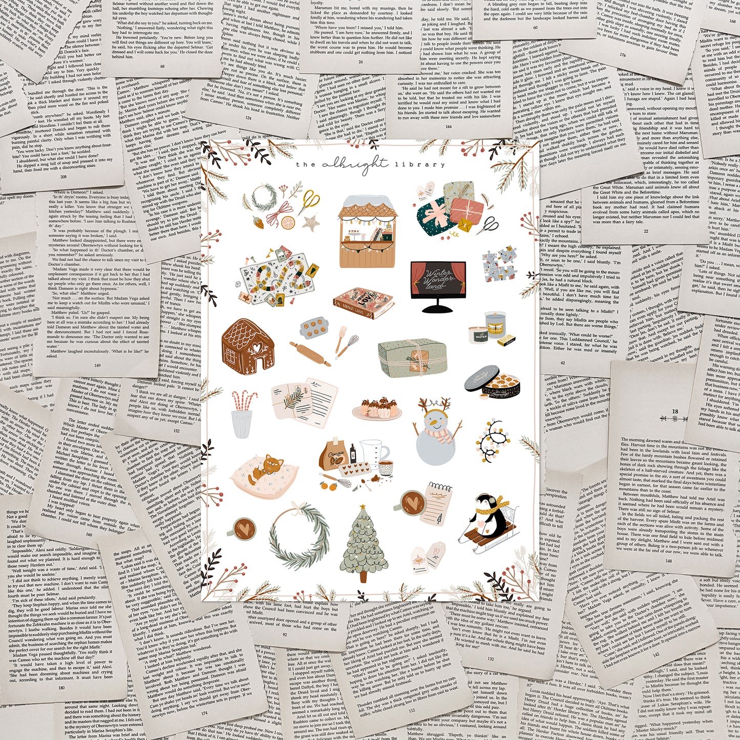 Christmas Is Coming Sticker Sheet - The Albright Library