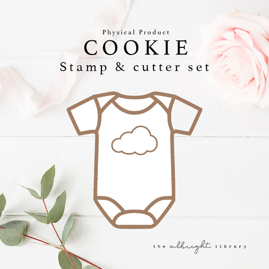 Cloud Baby Onesie Cutter & Stamp (3D Printed) - The Albright Library
