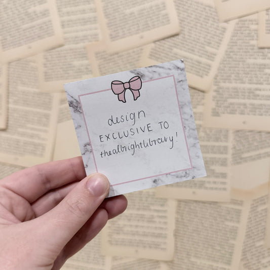 Marble Bow STICKY NOTE - The Albright Library
