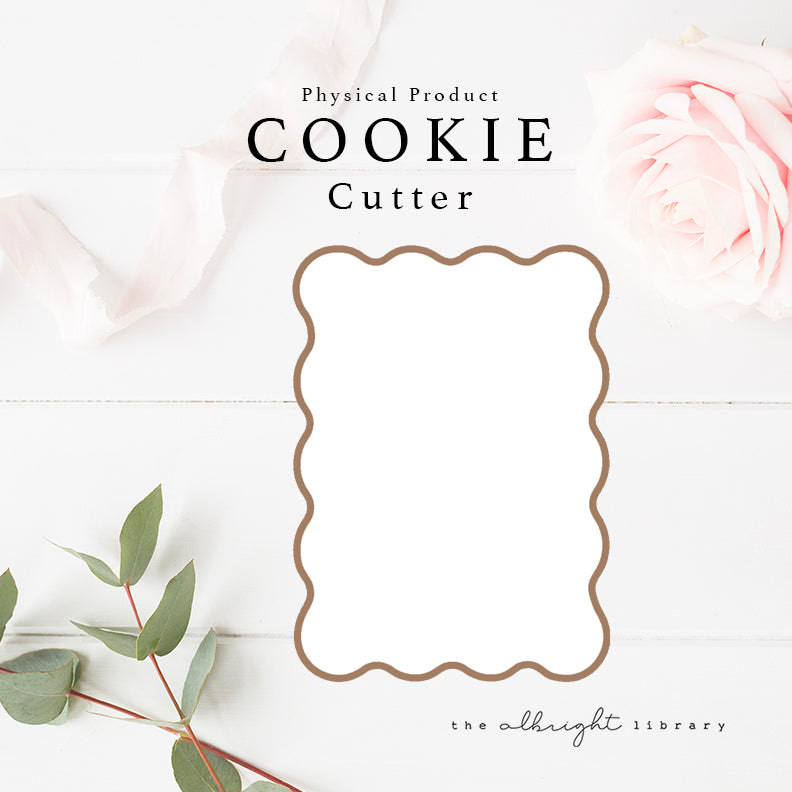 Wavy Rectangle Cookie Cutter (3D Printed)