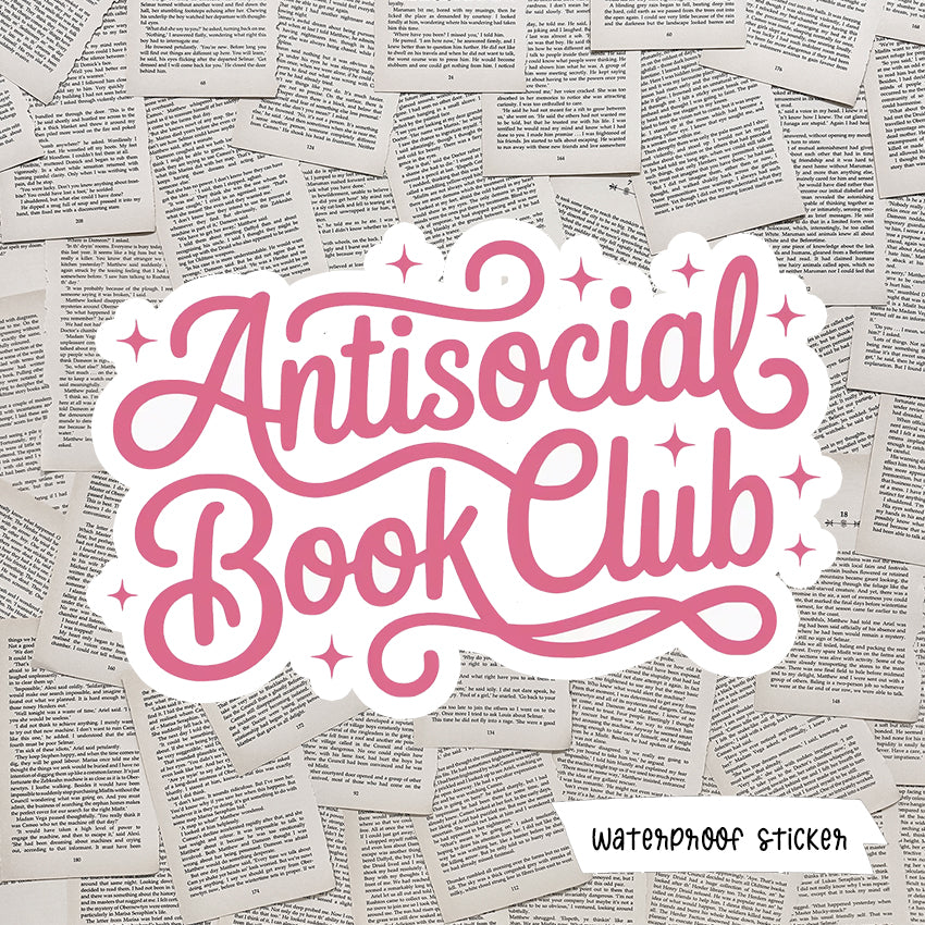Antisocial Book Club Vinyl Sticker