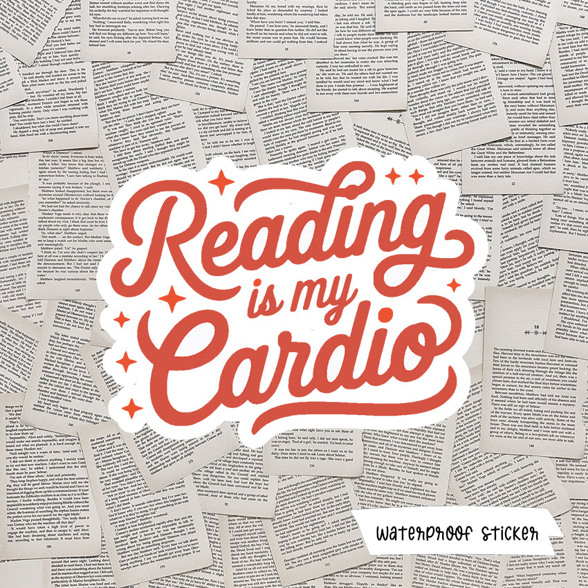 Reading Is My Cardio Vinyl Sticker