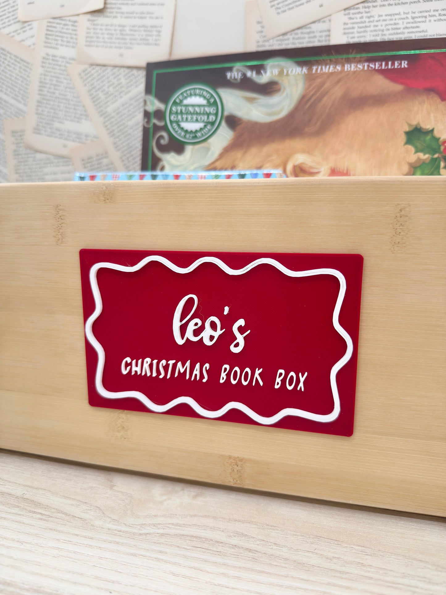 *Custom 3D Printed Box Crate Plaque