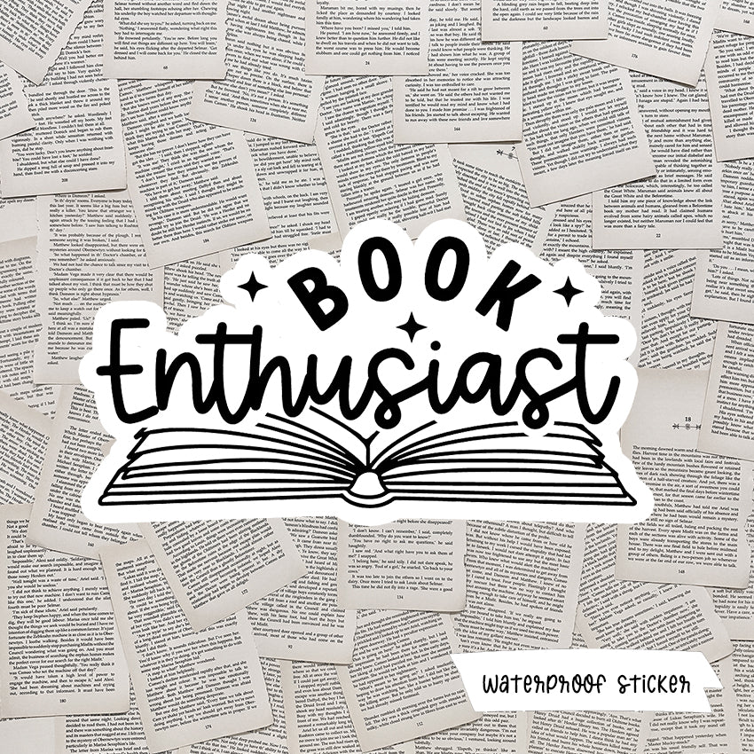 Book Enthusiast Vinyl Sticker