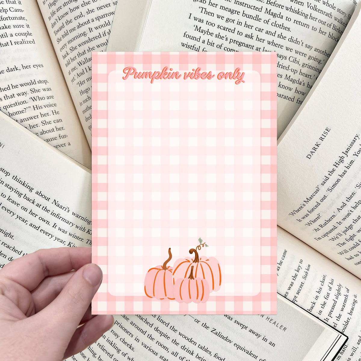 Pumpkin Vibes Only A5 Notepad