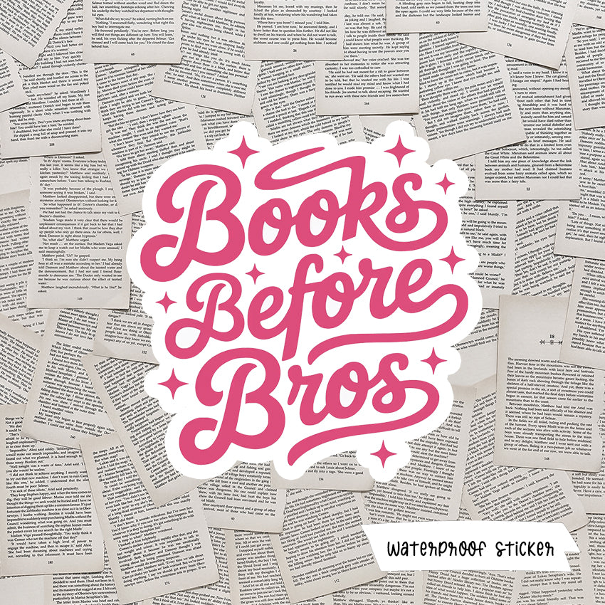 Books Before Bros Vinyl Sticker