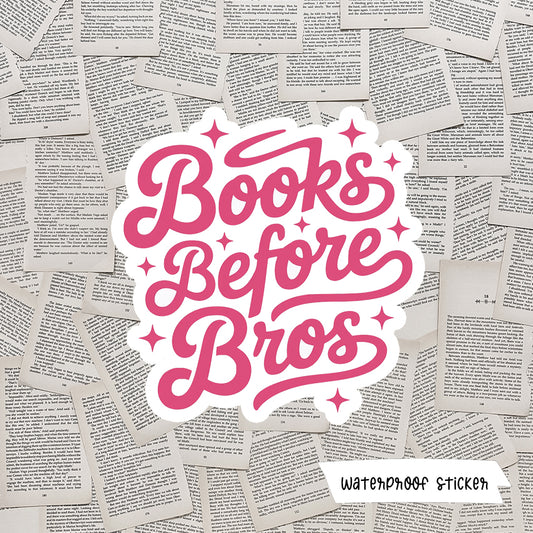 Books Before Bros Vinyl Sticker