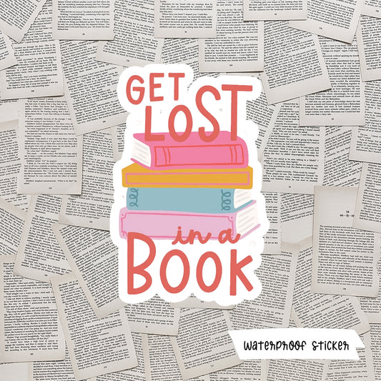 Get Lost In A Book Vinyl Sticker