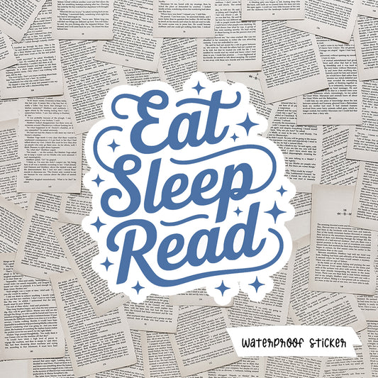 Eat Sleep Read Vinyl Sticker