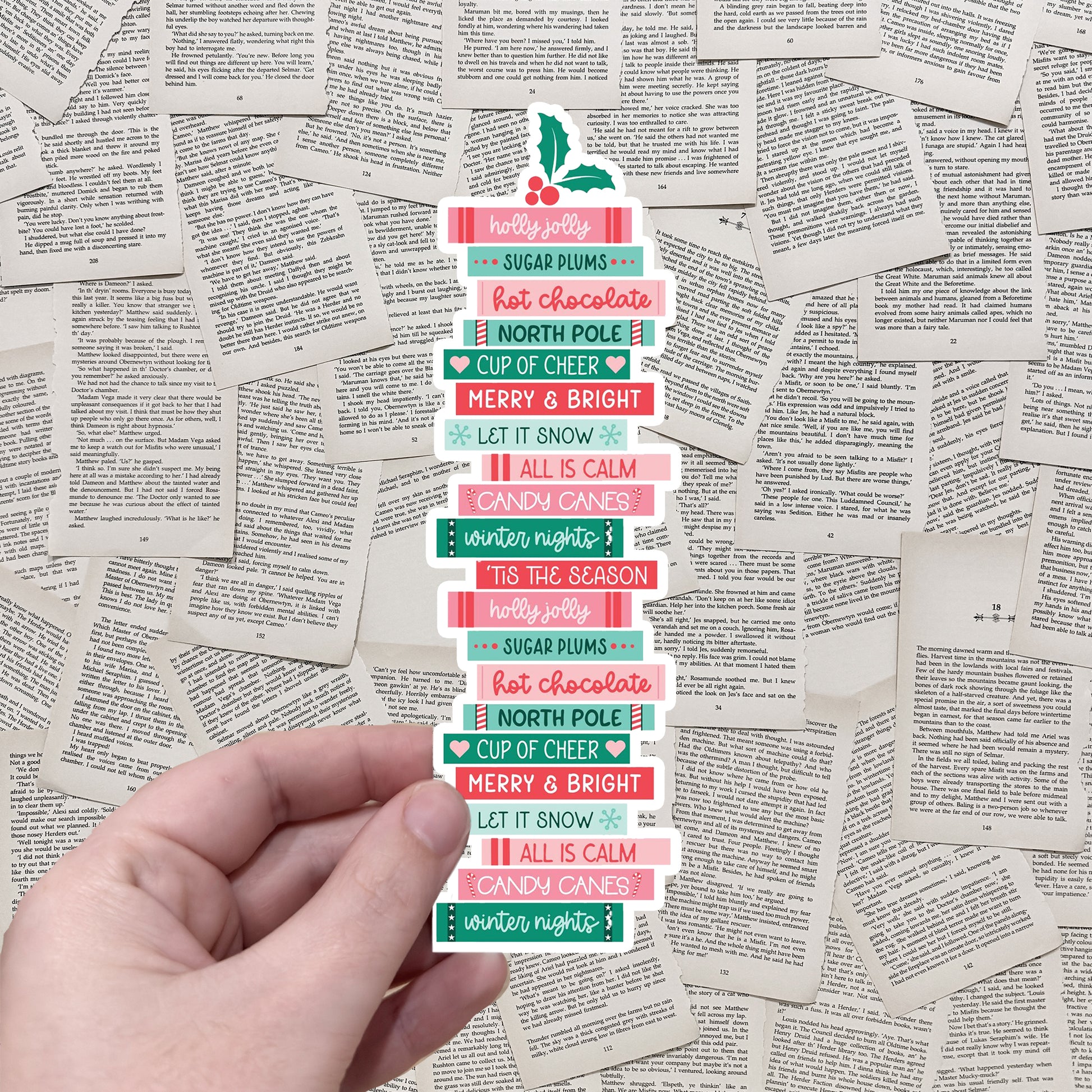 Christmas Bookstack BOOKMARK - The Albright Library
