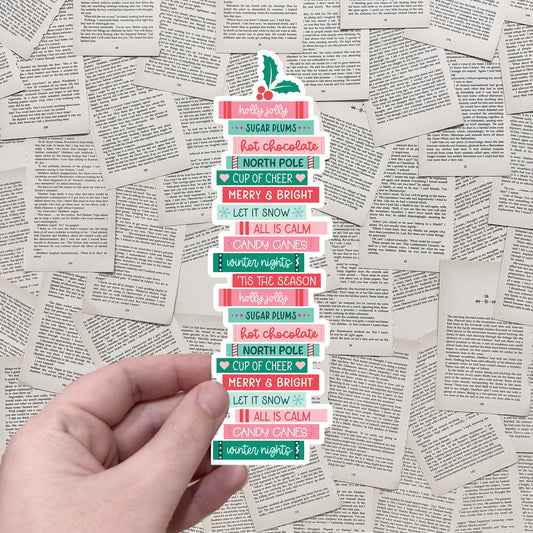 Christmas Bookstack BOOKMARK - The Albright Library