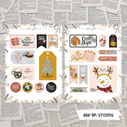 Christmas Is Coming Tag Sticker Sheets - The Albright Library