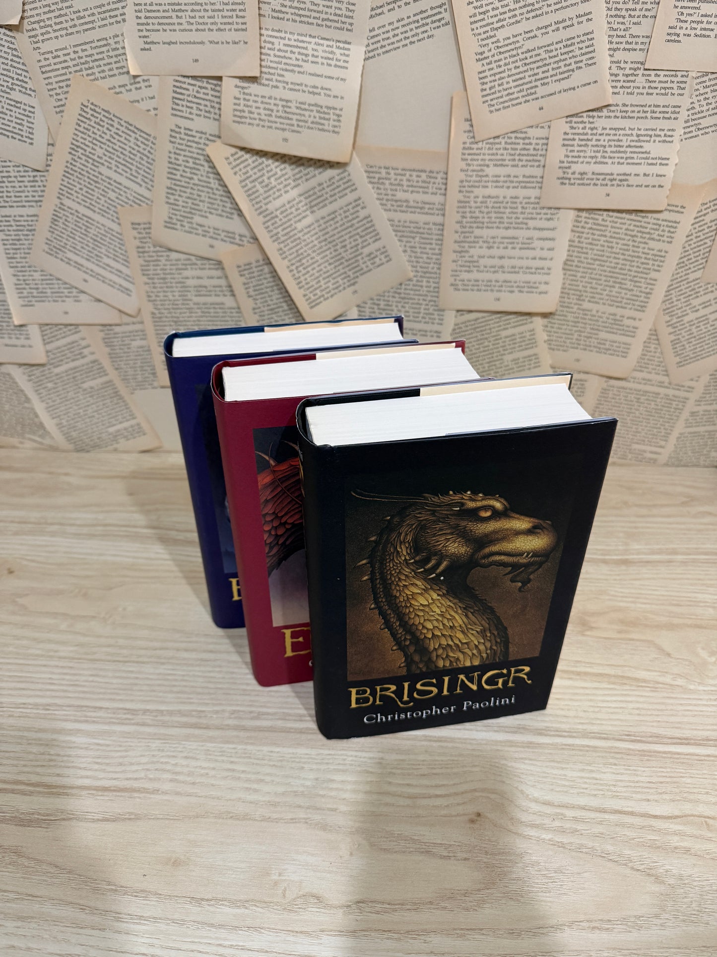 Eragon / Eldest / Brisinger By Christopher Paolini 3 Book HARDBACK Set