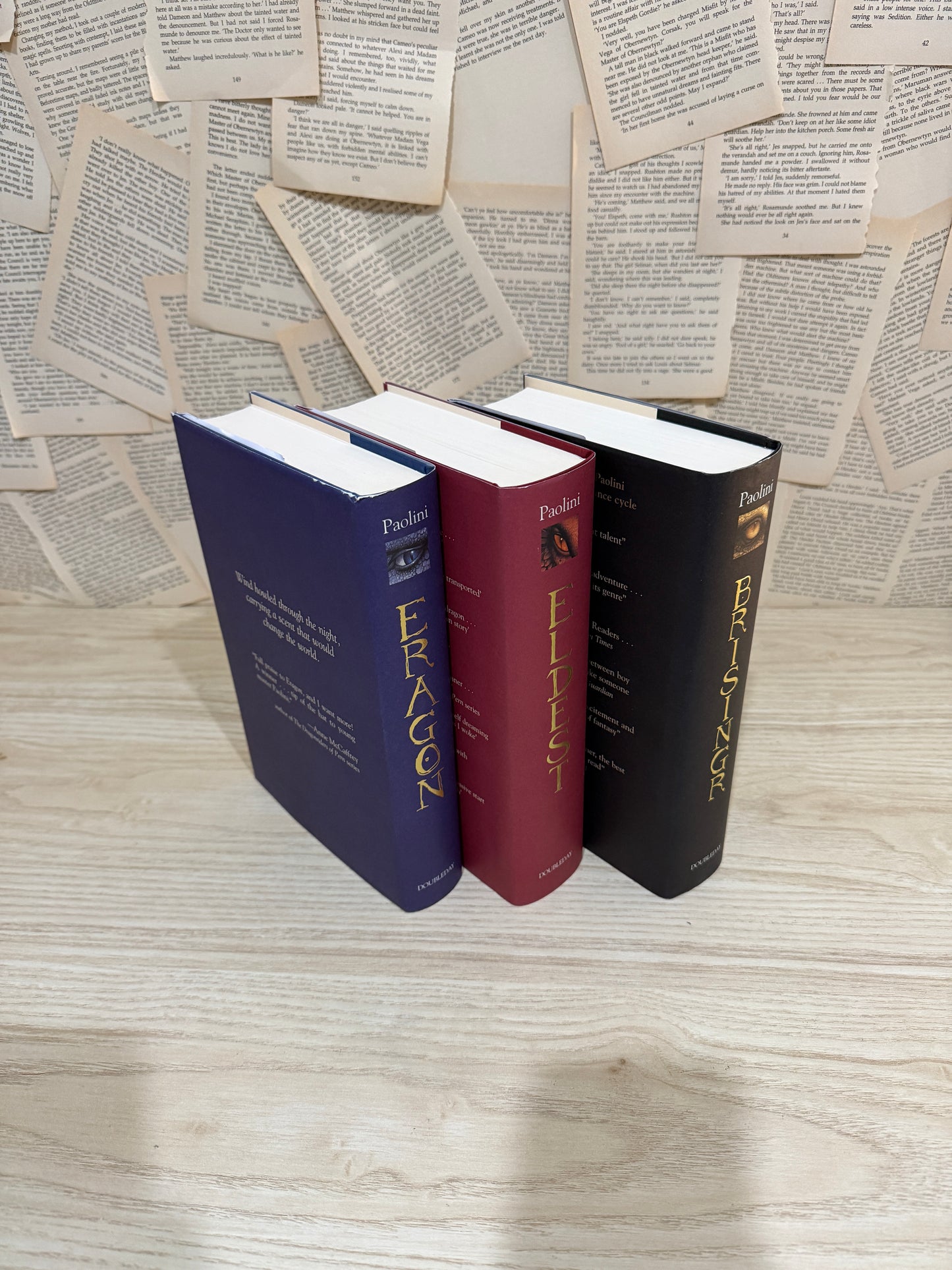 Eragon / Eldest / Brisinger By Christopher Paolini 3 Book HARDBACK Set