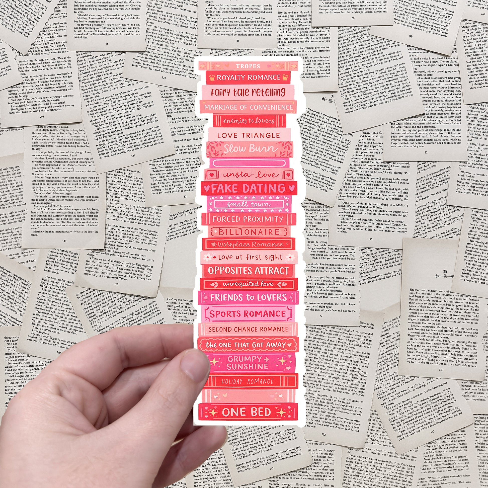Romance Book Stack BOOKMARK - The Albright Library
